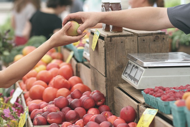 Farmers market shopping