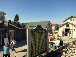 historic marker for Fish Town Leland, Michigan