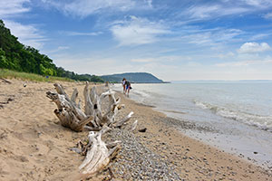 Leland beach on lake Michigan