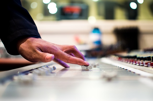 technician mixing sound at Interlochen School of the Arts