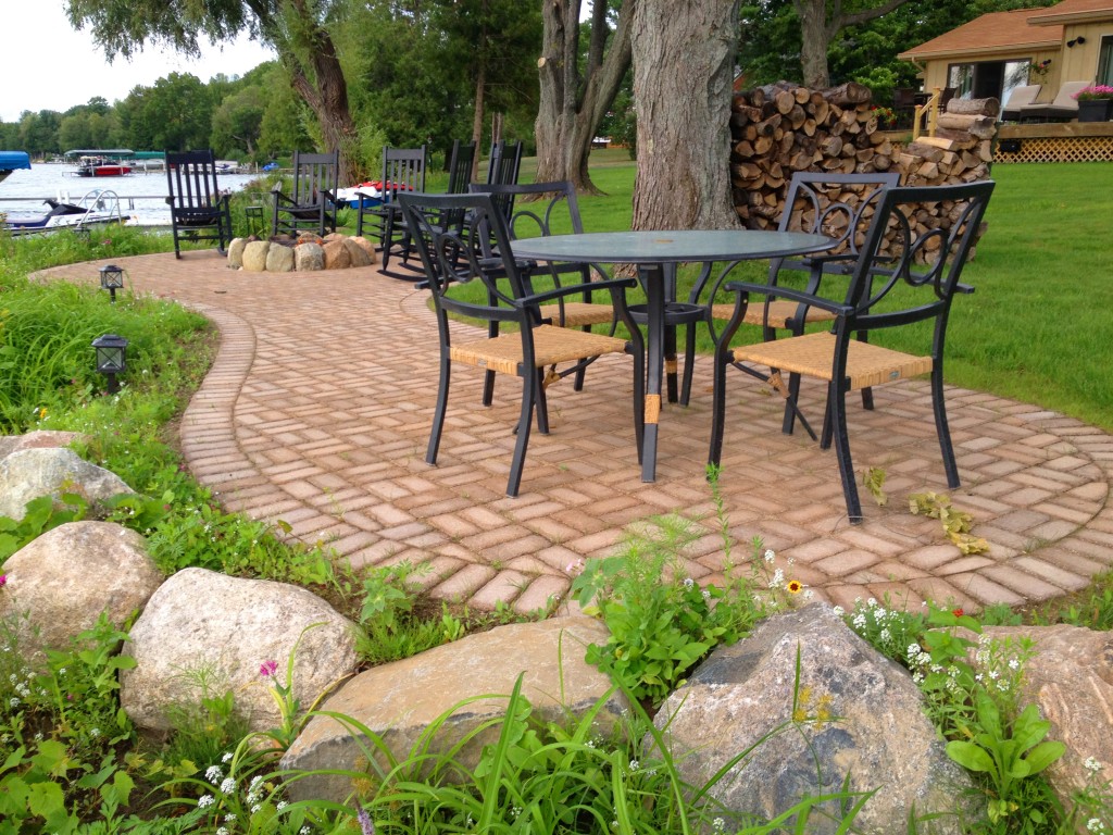 iron table and chairs setup on patio