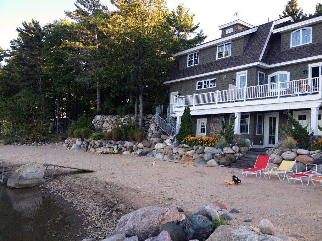 beach front with lounge chairs