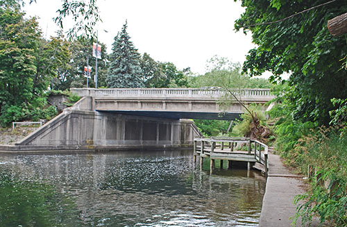 The boardman river bridge at Union st. downtown Traverse City